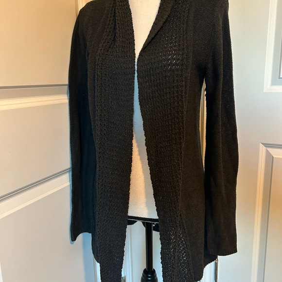 Vintage charcoal, gray cardigan, bohemian - Picture 2 of 4
